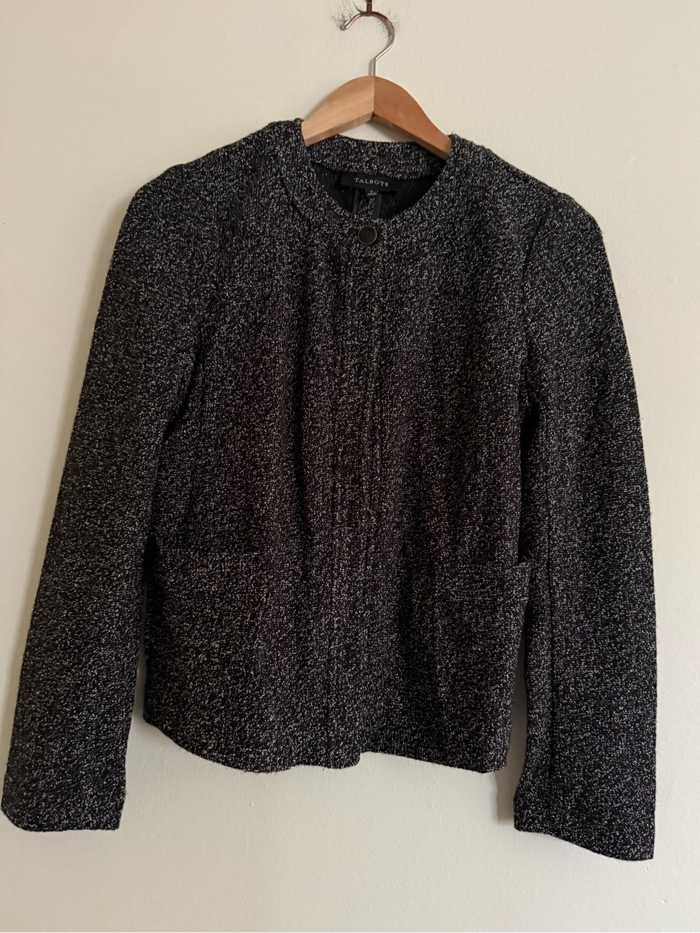 Talbots Black & White cardigan